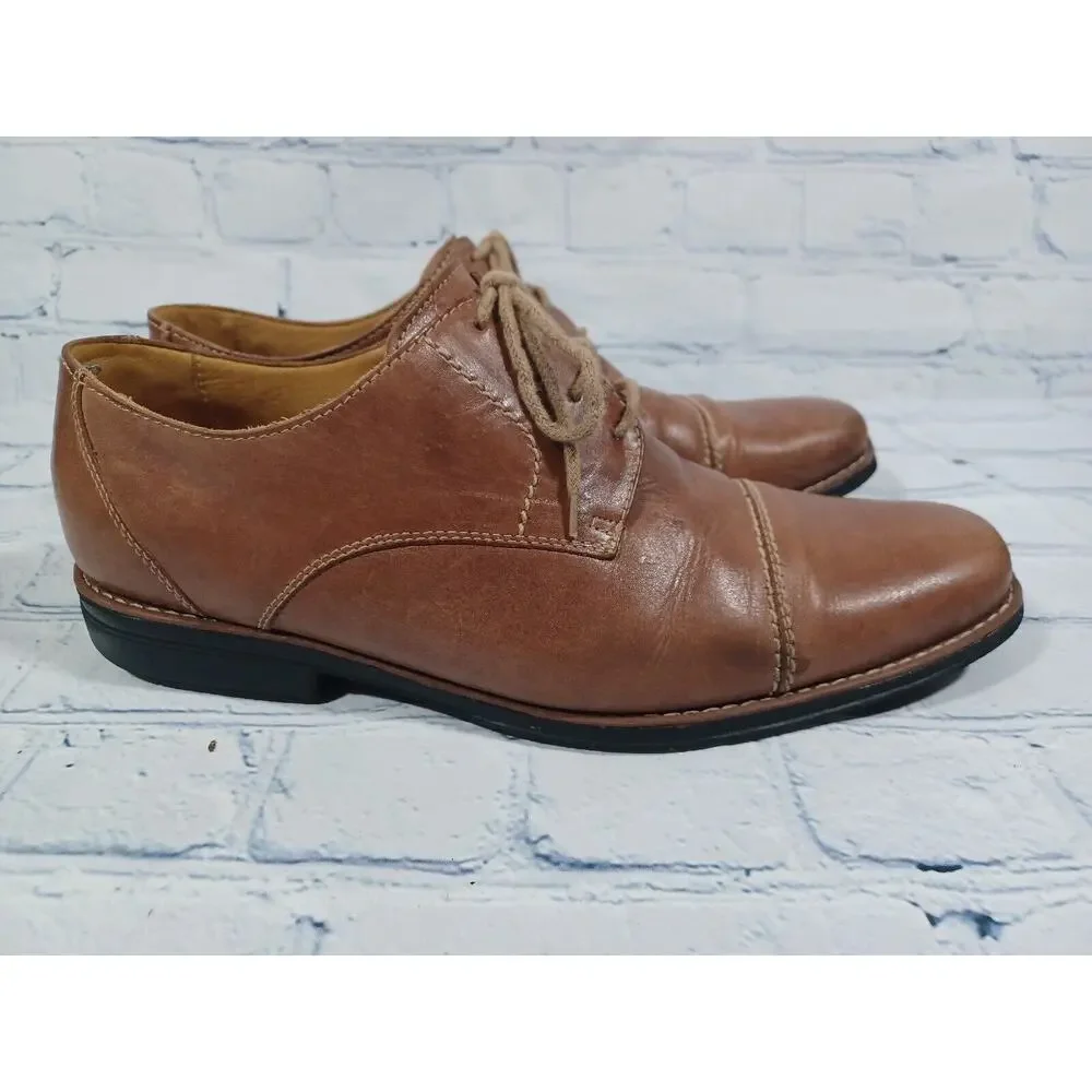 SANDRO MASCOLONI Shoes Mens 11.5‎ D Brown Leather Dress Cap Toe 17305